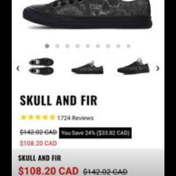 Black skull rose shoes from Raad - Picture 6 of 6